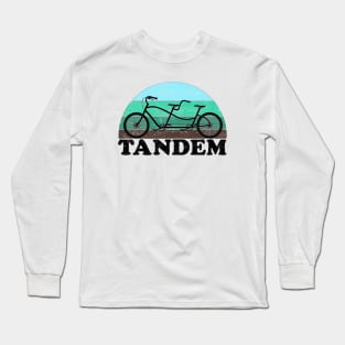 Tandem Bicycle Vintage Colors Long Sleeve T-Shirt